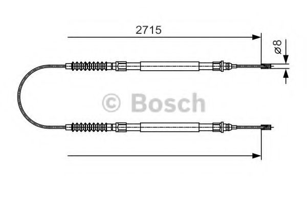 Трос ручного тормоза BOSCH 1 987 482 003