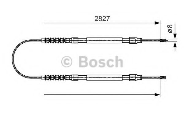 Трос ручного тормоза BOSCH 1 987 482 006