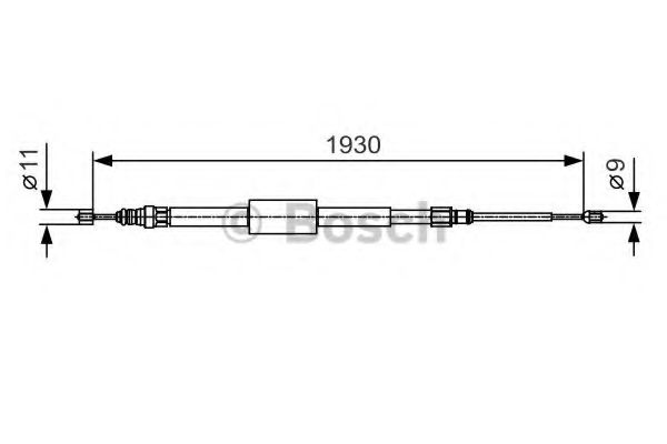 Трос ручного тормоза BOSCH 1 987 482 011