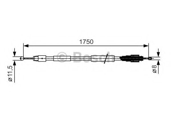 Трос ручного тормоза BOSCH 1 987 482 018