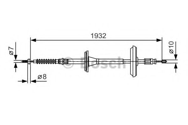 Трос ручного тормоза BOSCH 1 987 482 021