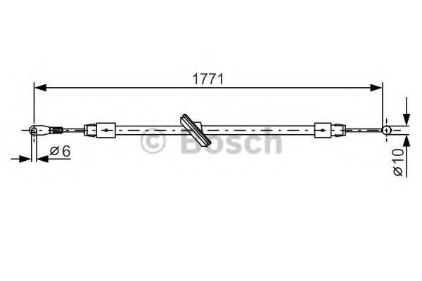 Трос ручного тормоза BOSCH 1 987 482 030