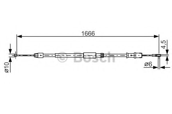 Трос ручного тормоза BOSCH 1 987 482 032