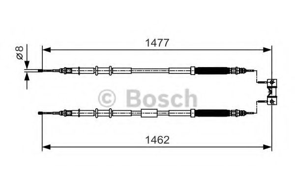 Трос ручного тормоза BOSCH 1 987 482 037