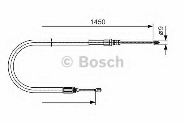 Трос ручного тормоза BOSCH 1 987 482 040