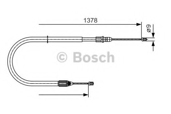 Трос ручного тормоза BOSCH 1 987 482 041