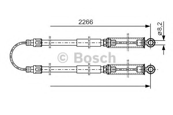 Трос ручного тормоза BOSCH 1 987 482 047