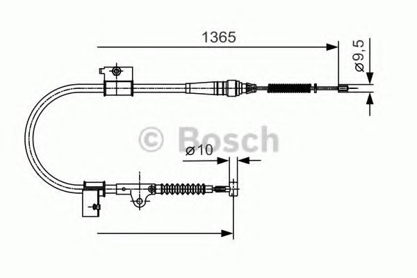 Трос ручного тормоза BOSCH 1 987 482 048