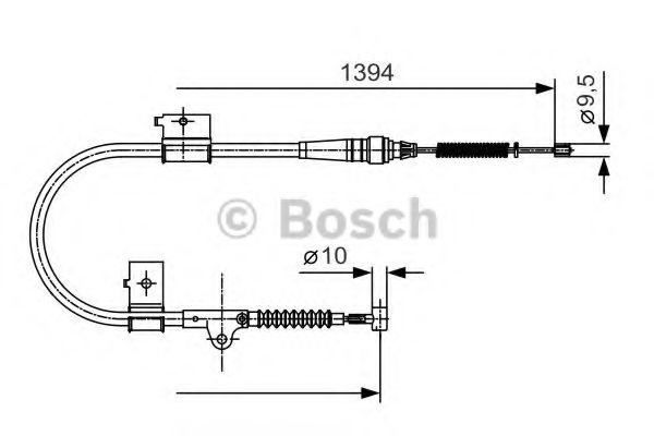 Трос ручного тормоза BOSCH 1 987 482 049
