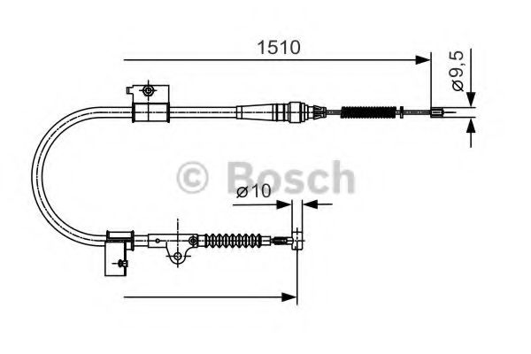Трос ручного тормоза BOSCH 1 987 482 050