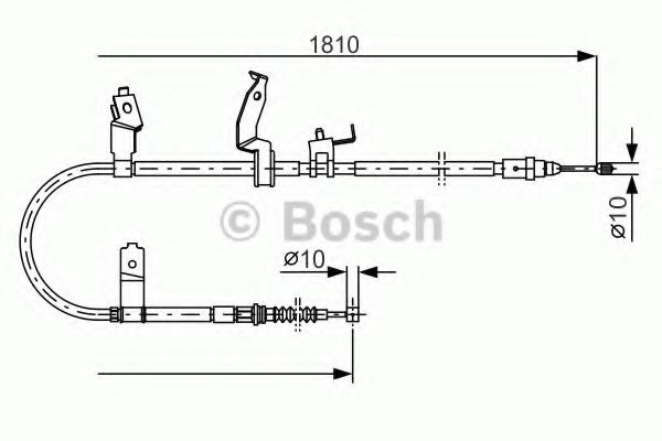 Трос ручного тормоза BOSCH 1 987 482 052