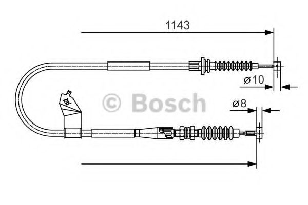 Трос ручного тормоза BOSCH 1 987 482 055