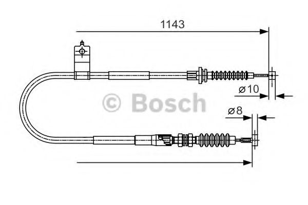 Трос ручного тормоза BOSCH 1 987 482 056