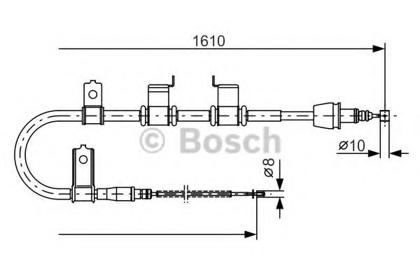 Трос ручного тормоза BOSCH 1 987 482 070