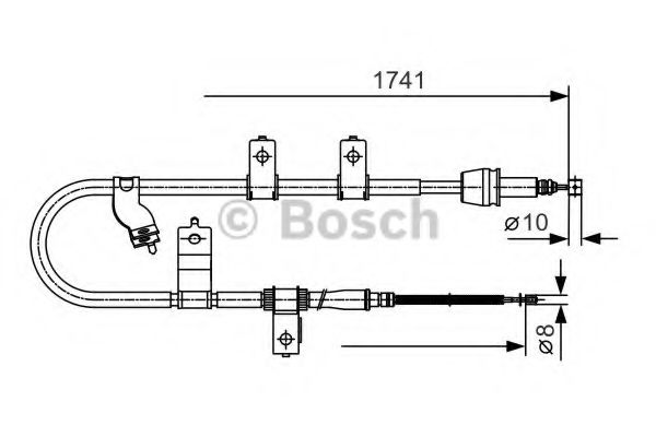 Трос ручного тормоза BOSCH 1 987 482 076