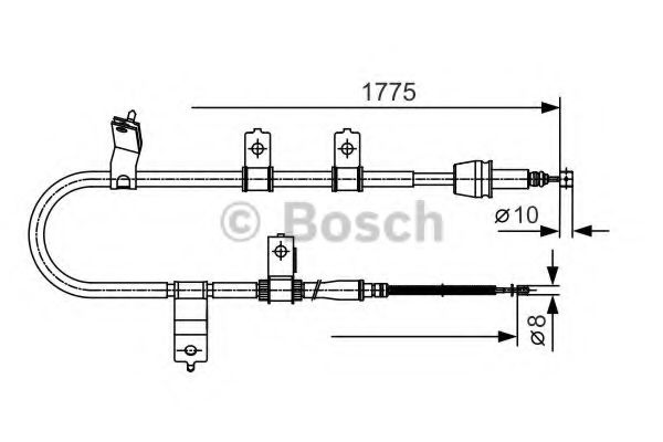 Трос ручного тормоза BOSCH 1 987 482 077