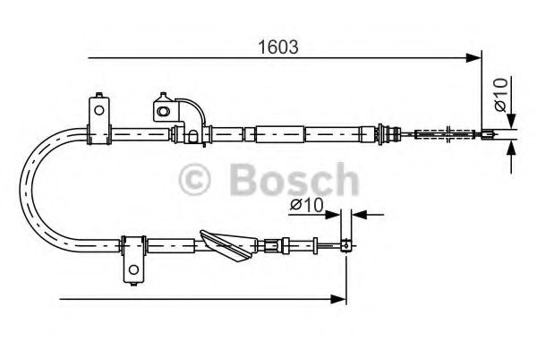 Трос ручного тормоза BOSCH 1 987 482 080