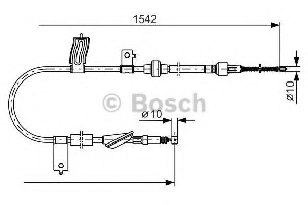 Трос ручного тормоза BOSCH 1 987 482 084