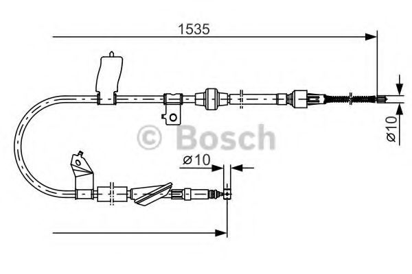 Трос ручного тормоза BOSCH 1 987 482 085