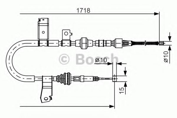 Трос ручного тормоза BOSCH 1 987 482 086