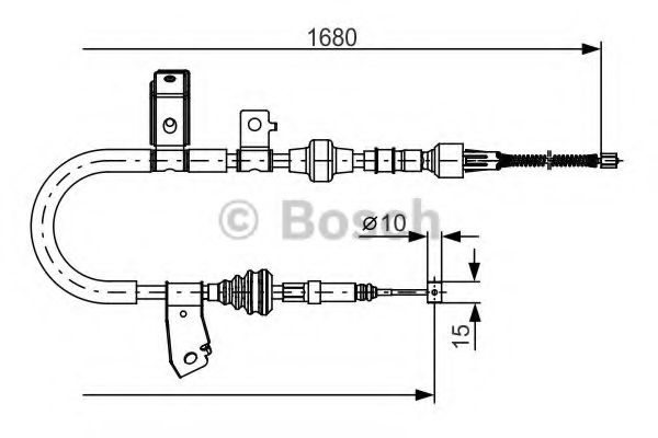 Трос ручного тормоза BOSCH 1 987 482 087