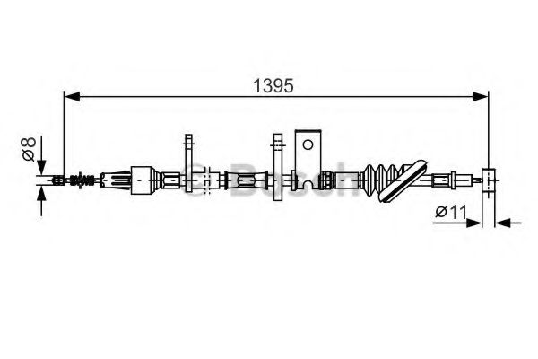 Трос ручного тормоза BOSCH 1 987 482 089