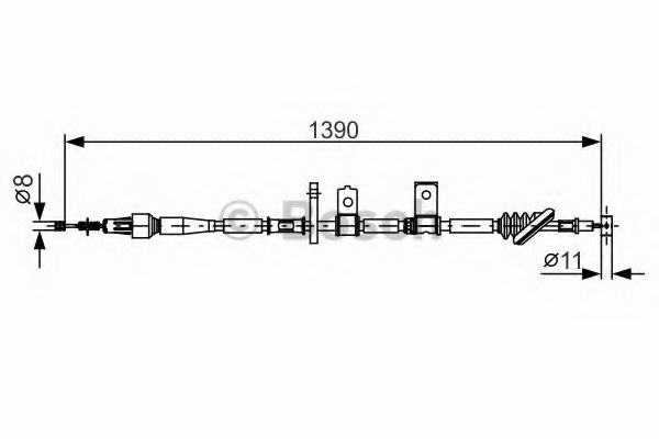 Трос ручного тормоза BOSCH 1 987 482 090
