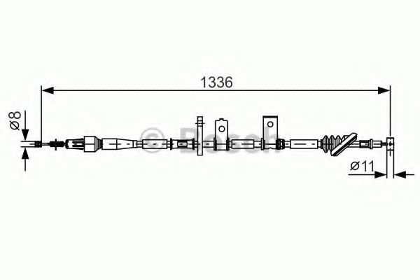 Трос ручного тормоза BOSCH 1 987 482 091
