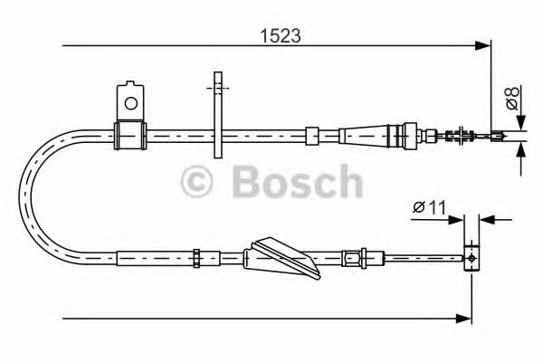 Трос ручного тормоза BOSCH 1 987 482 092