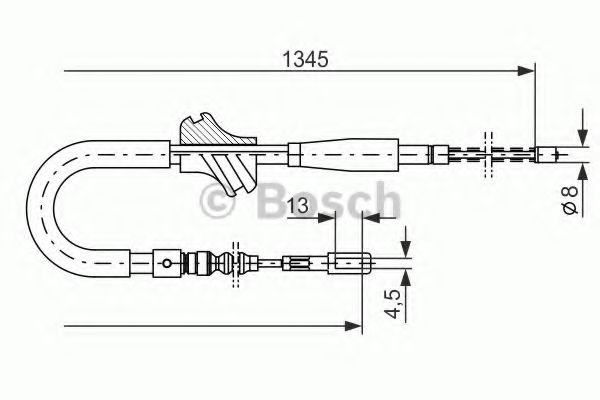 Трос ручного тормоза BOSCH 1 987 482 101