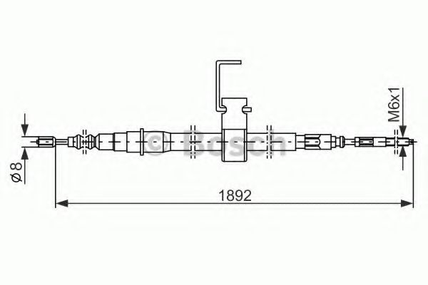 Трос ручного тормоза BOSCH 1 987 482 106