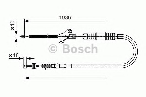 Трос ручного тормоза BOSCH 1 987 482 110