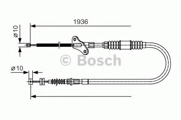 Трос ручного тормоза BOSCH 1 987 482 111