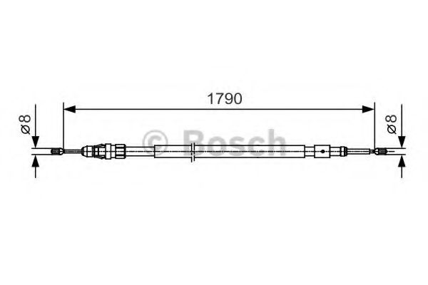 Трос ручного тормоза BOSCH 1 987 482 112