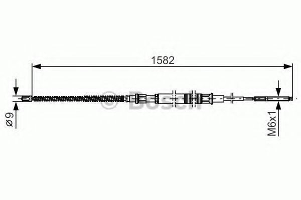 Трос ручного тормоза BOSCH 1 987 482 124