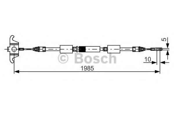Трос ручного тормоза BOSCH 1 987 482 128