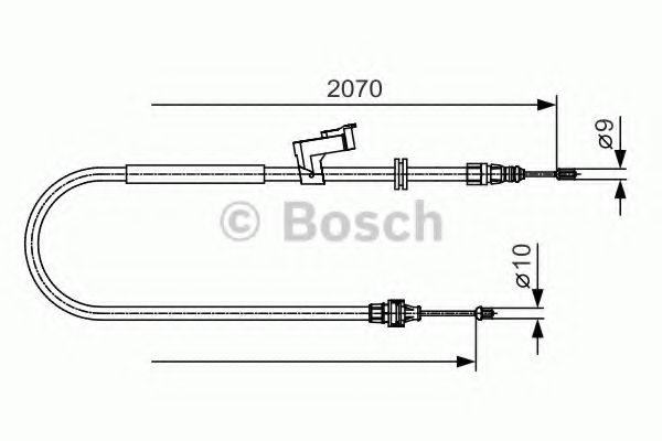 Трос ручного тормоза BOSCH 1 987 482 133