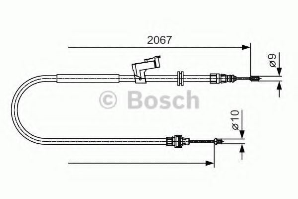 Трос ручного тормоза BOSCH 1 987 482 134