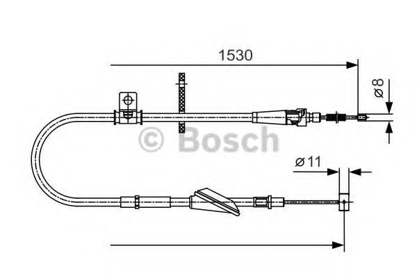Трос ручного тормоза BOSCH 1 987 482 136