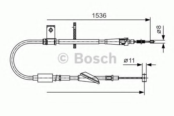 Трос ручного тормоза BOSCH 1 987 482 137