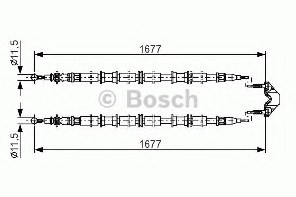 Трос ручного тормоза BOSCH 1 987 482 141