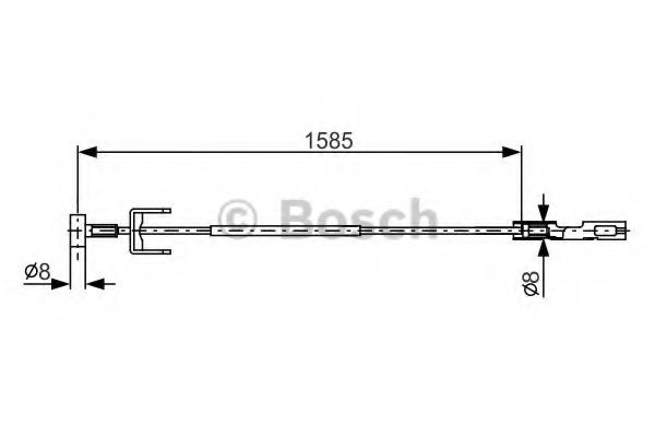 Трос ручного тормоза BOSCH 1 987 482 145