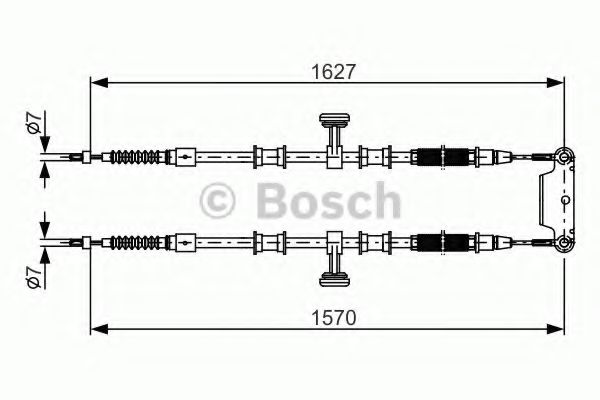 Трос ручного тормоза BOSCH 1 987 482 147