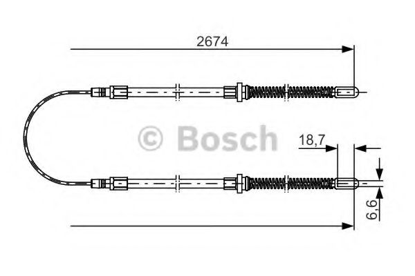 Трос ручного тормоза BOSCH 1 987 482 148