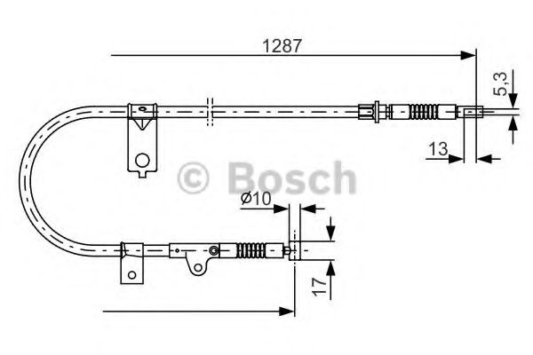 Трос ручного тормоза BOSCH 1 987 482 150