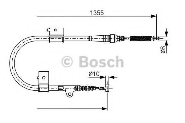 Трос ручного тормоза BOSCH 1 987 482 152