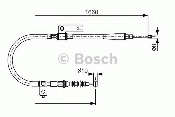 Трос ручного тормоза BOSCH 1 987 482 153