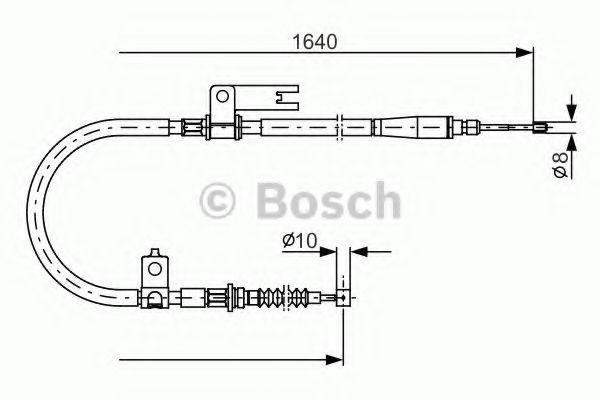 Трос ручного тормоза BOSCH 1 987 482 154