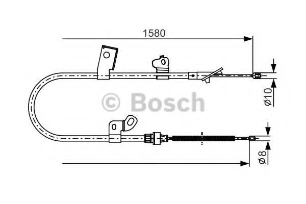 Трос ручного тормоза BOSCH 1 987 482 155