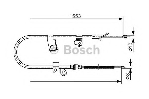 Трос ручного тормоза BOSCH 1 987 482 156